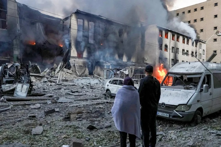 Russian strikes on Ukraine’s Kyiv kill at least two people
